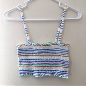 Me to We (PacSun) Colorful Ruched Crop Top